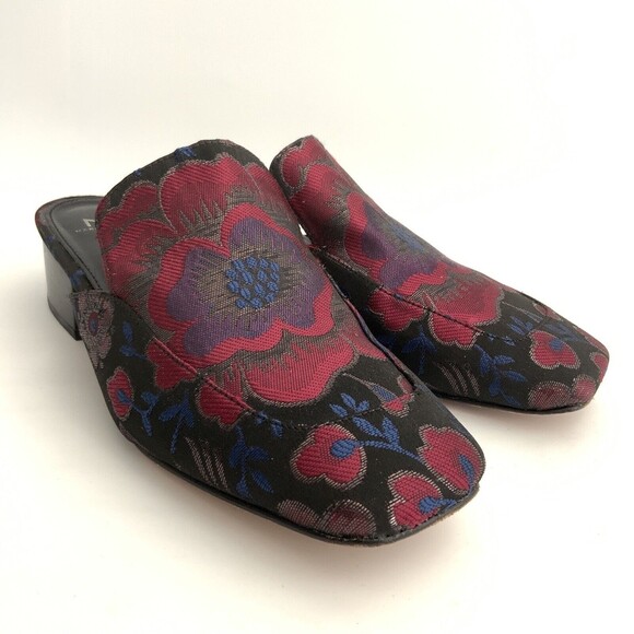 Marc Fisher LTD Lailey2 Jacquard Slip-on Mules Red Floral 8 - Picture 12 of 12
